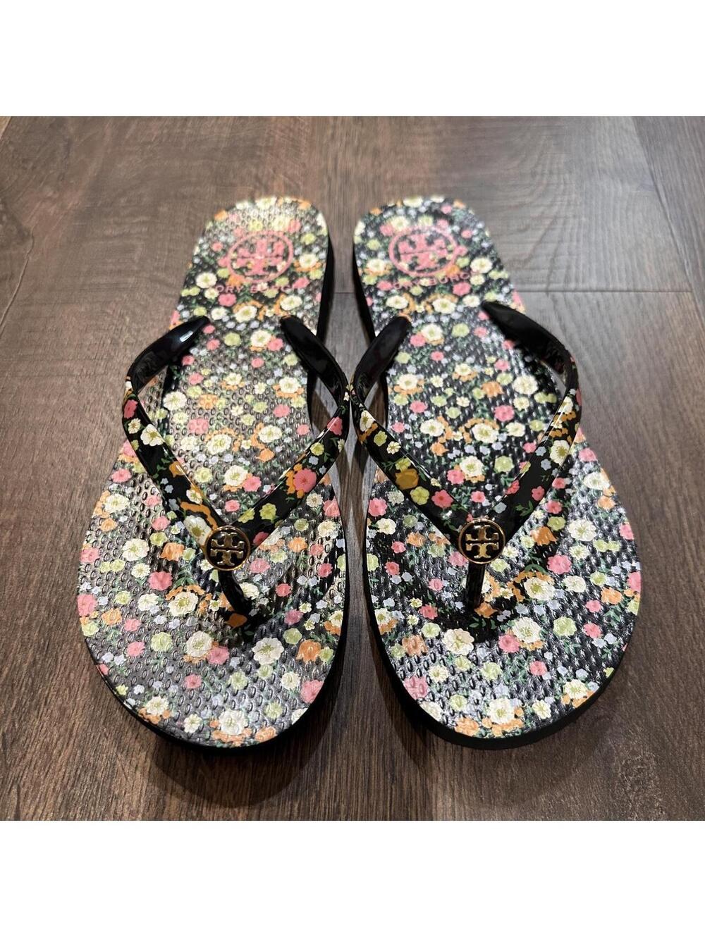 Tory Burch Women's Multi and Black Flipflop
